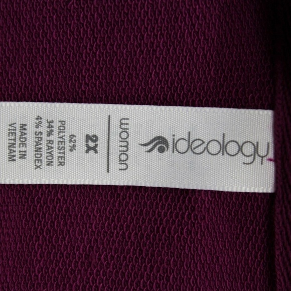 Ideology Purple Drawstring Top Size 2X - Picture 4 of 5